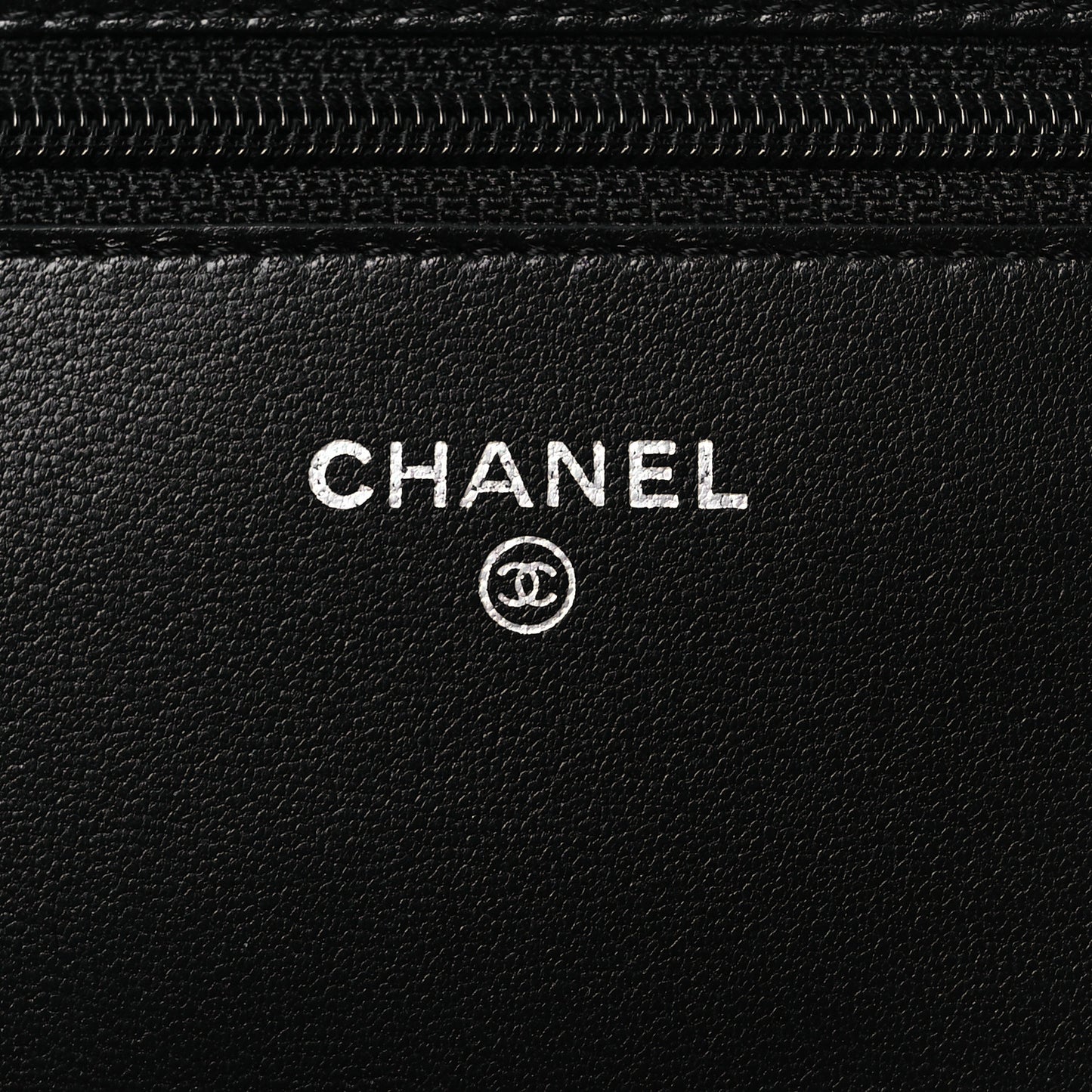 Lambskin Quilted Wallet On Chain WOC Black