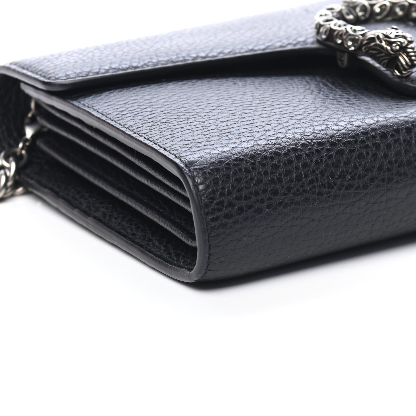 Calfskin Mini Dionysus Chain Wallet Black