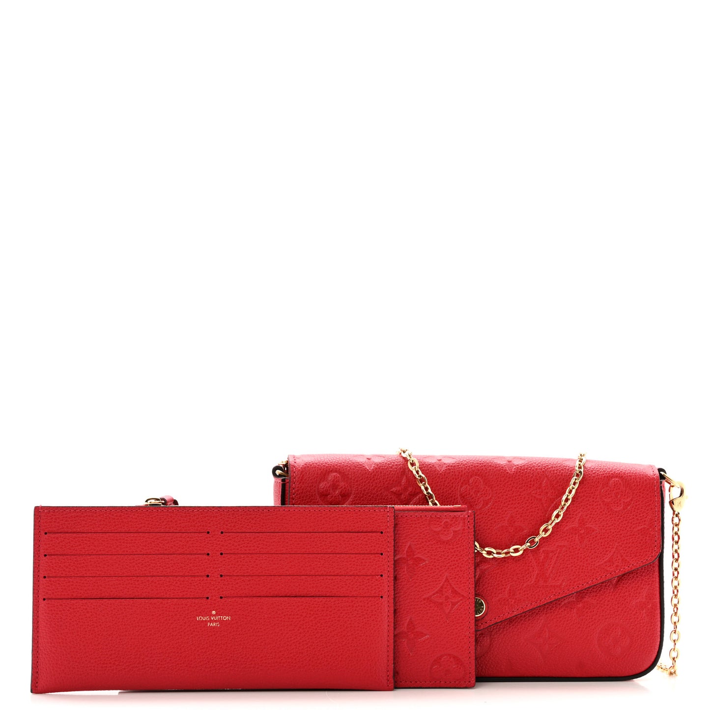 Empreinte Pochette Felicie Chain Wallet Scarlet