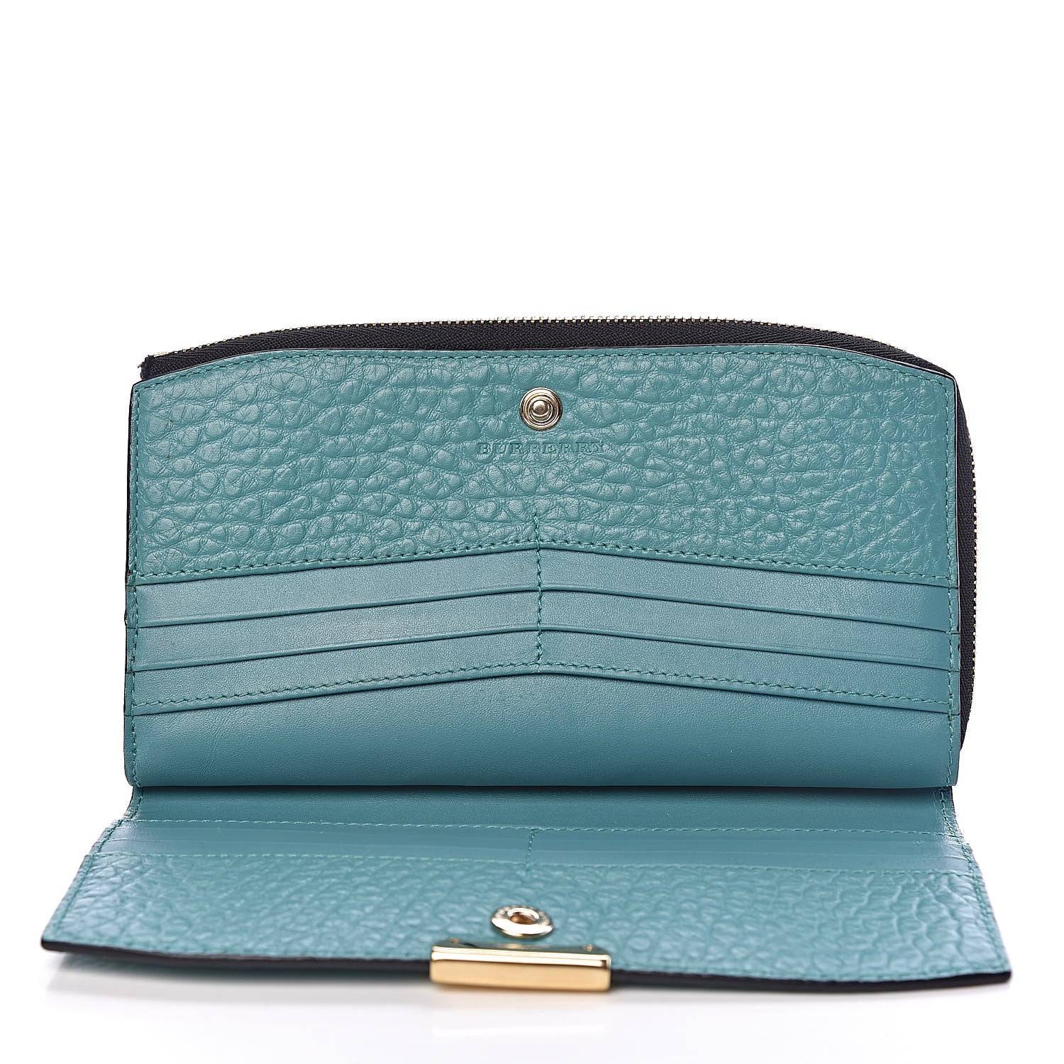 Burberry Heritage Grain Alvington Continental Wallet Turquoise 6 of 9