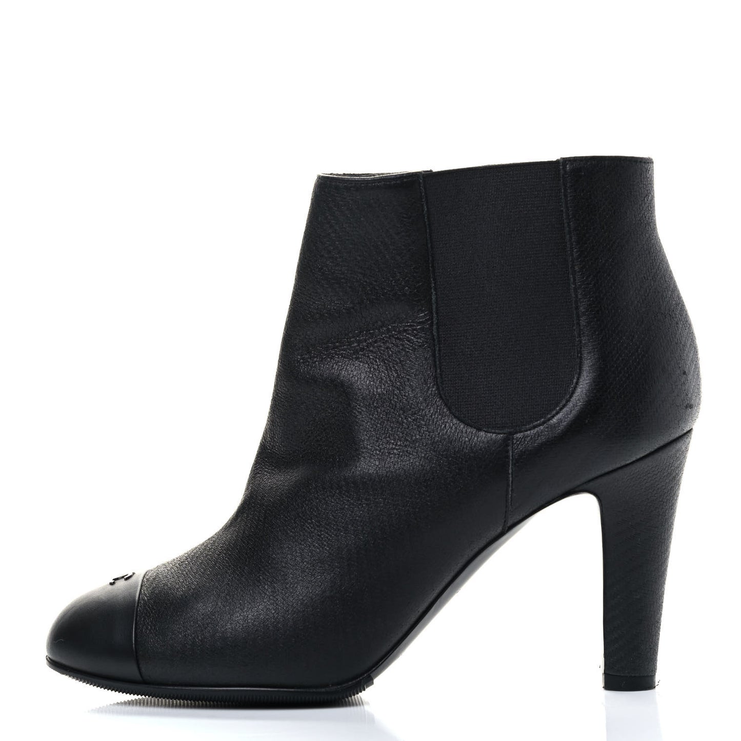 CC Cap Toe Ankle Boots 37 Black