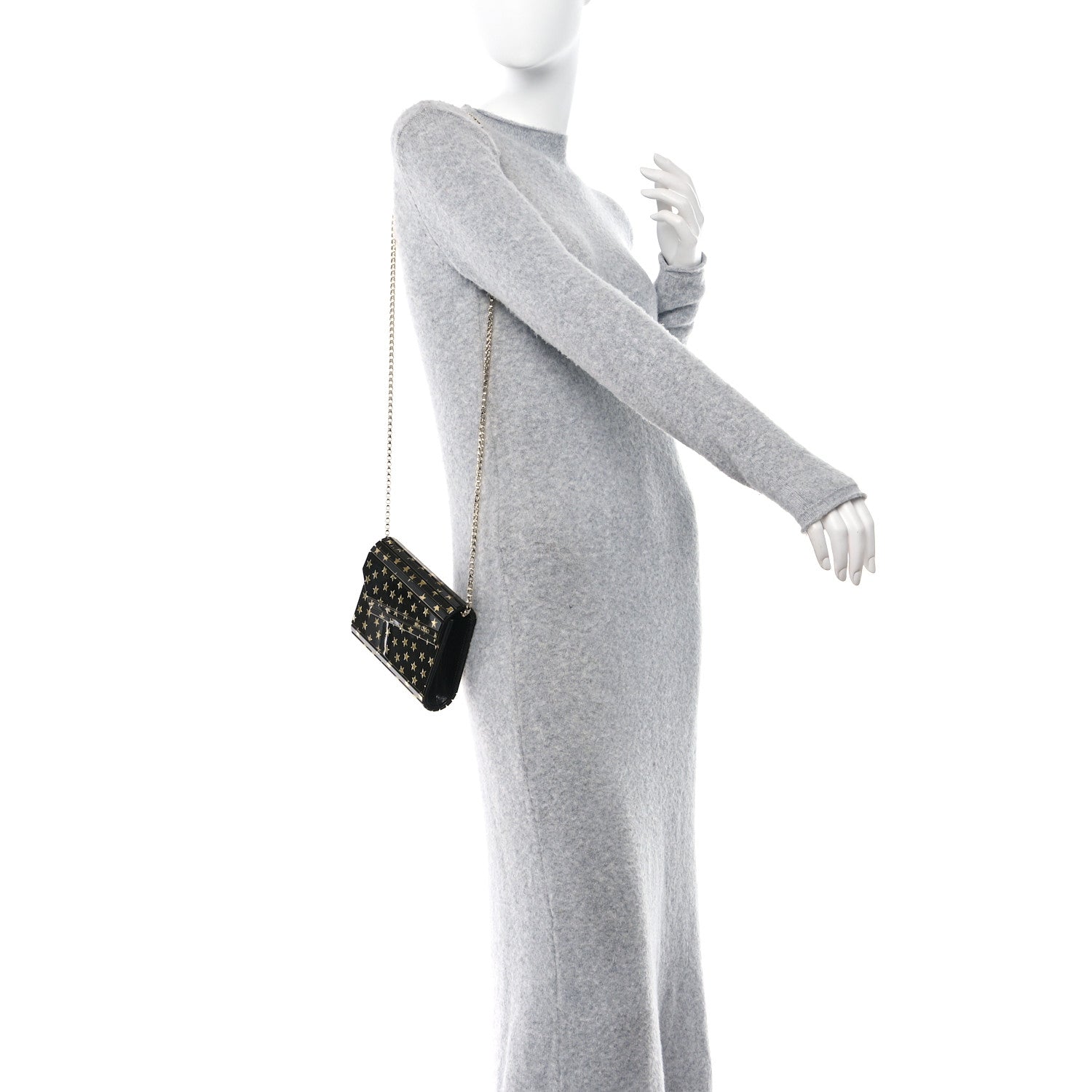 Jimmy Choo Acrylic Star Candy Clutch Black 2 of 9