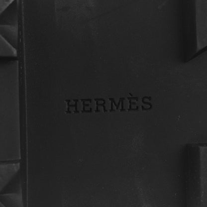 Hermes Glazed Calfskin Womens Hariston Derby Loafers 40 Black 7 of 9