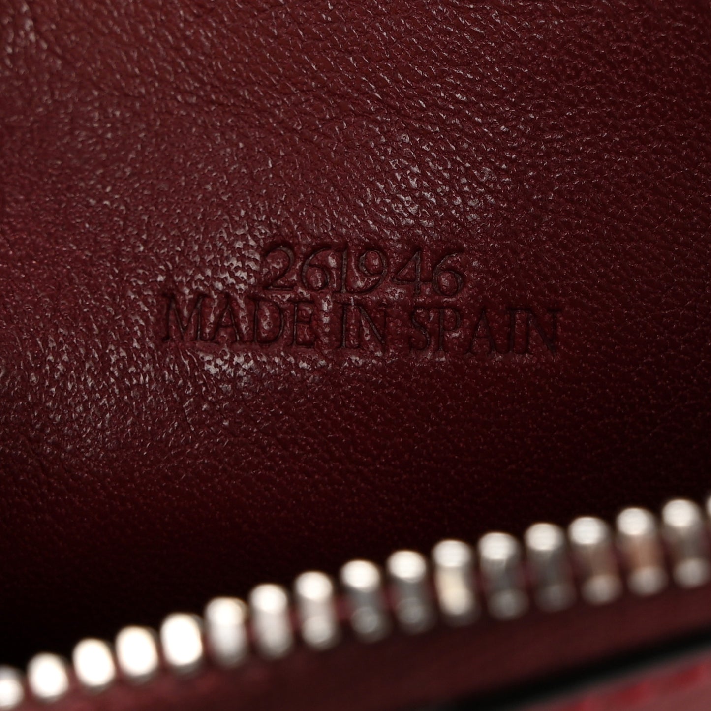 Calfskin Puzzle Colorblock Coin Card Holder Wine Garnet