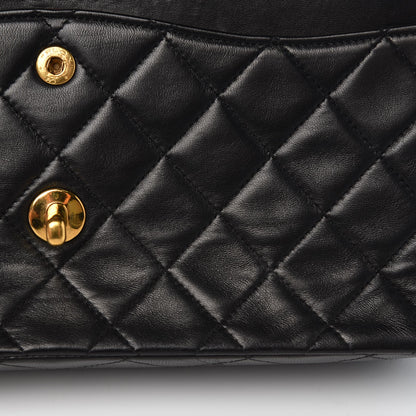 Chanel Lambskin Quilted Medium Double Flap Black 10 of 11
