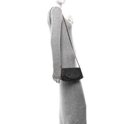Chanel Caviar Half Moon Wallet On Chain WOC Dark Grey 2 of 12