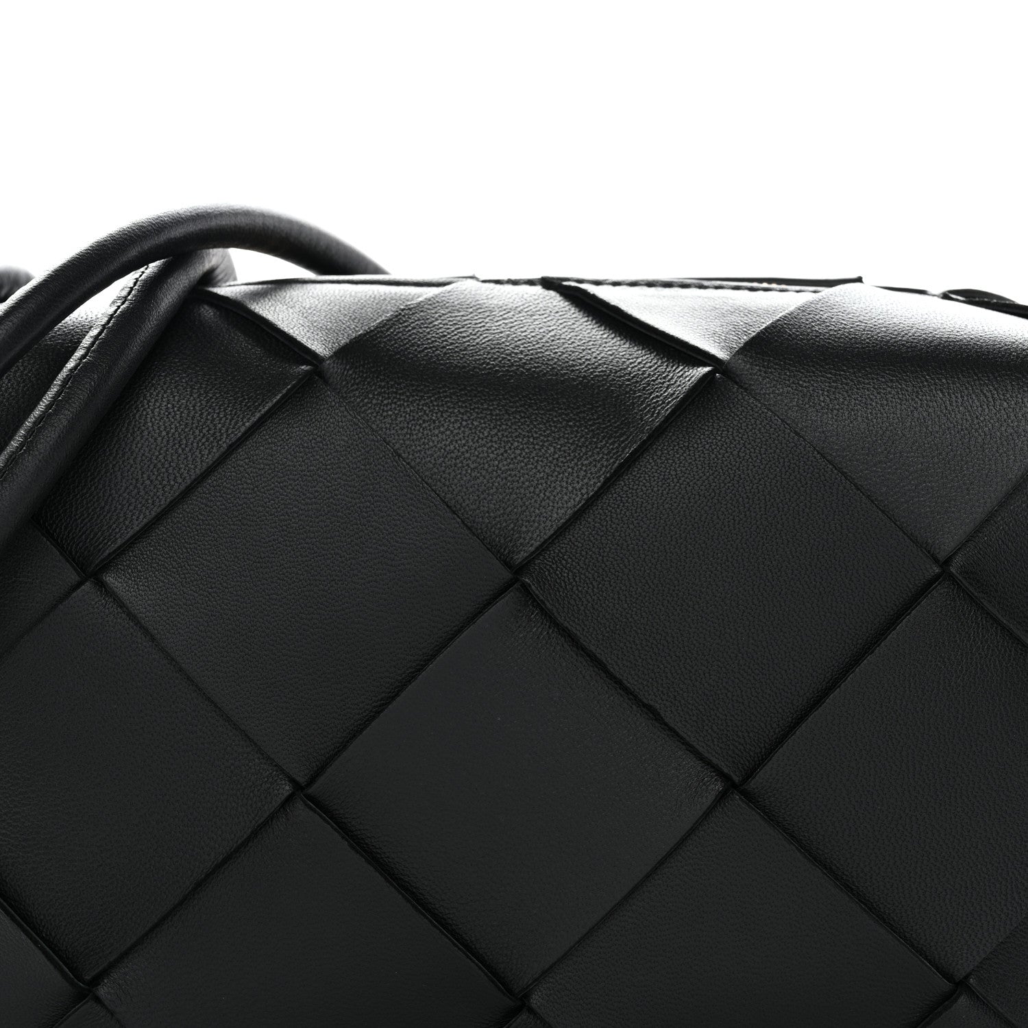 Bottega Veneta Lambskin Maxi Intrecciato Small Cassette Camera Bag Black 17 of 25