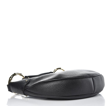 Gucci Calfskin Half Moon Bamboo Ring Hobo Black 4 of 11