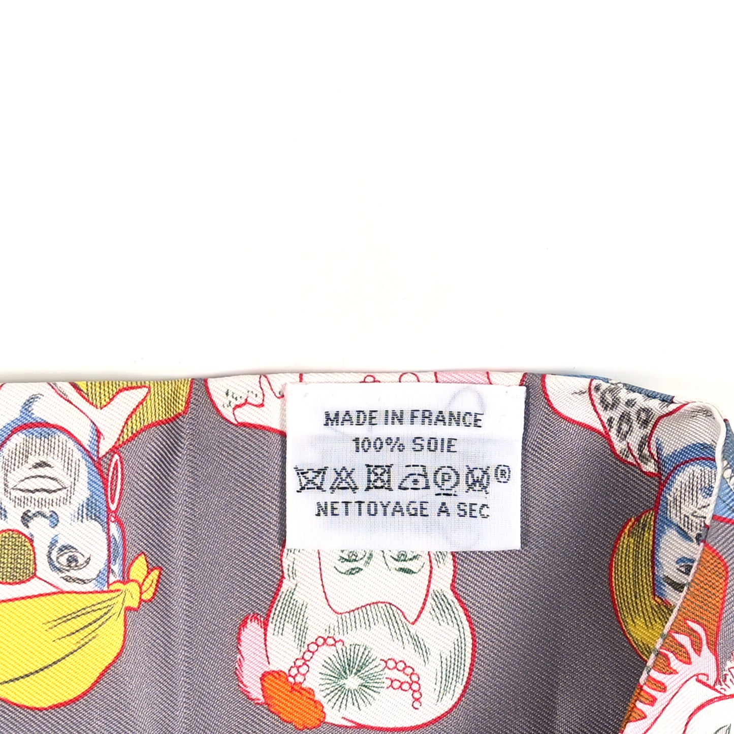Silk Dress Code Twilly Gris Jaune Vif Orange