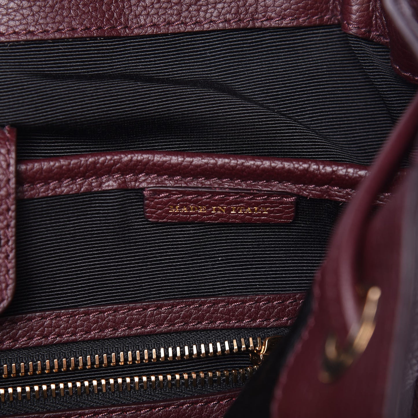 Grainy Calfskin Backpack Mahogany