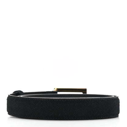 Gucci Suede Icaro G Cube 25mm Belt 90 36 Black 2 of 5