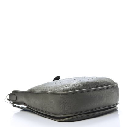 Hermes Taurillon Clemence Amazone Evelyne III GM Vert De Gris 4 of 18