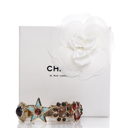Chanel Resin Gripoix Crystal CC Cuff Multicolor 6 of 6