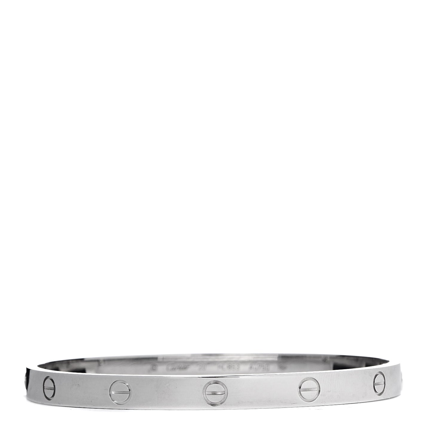 18K White Gold LOVE Bracelet 20