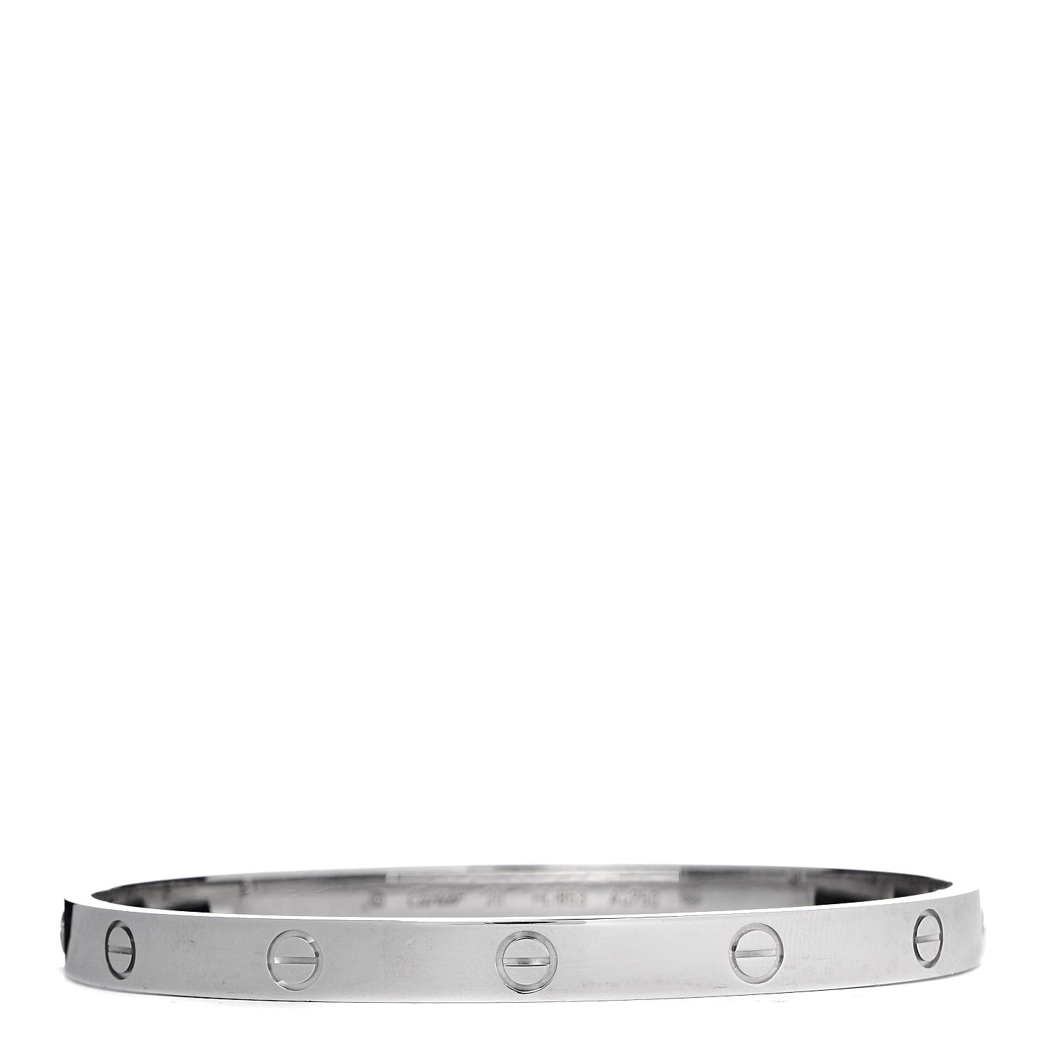 Cartier 18K White Gold LOVE Bracelet 20 1 of 6