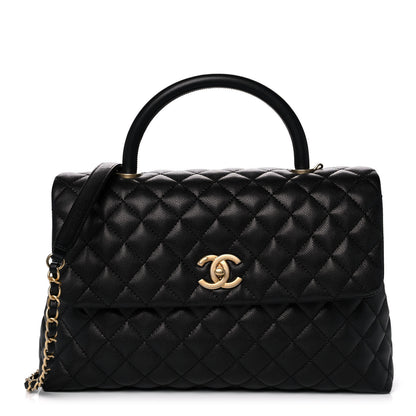 Chanel Caviar Quilted Medium Coco Handle Flap Black 1 of 11