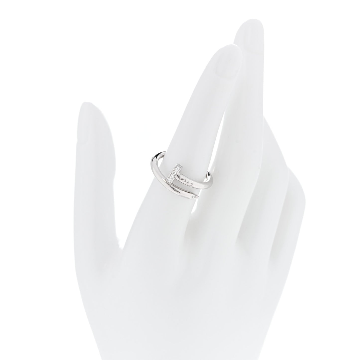 18K White Gold Diamond Juste Un Clou Ring 54 7