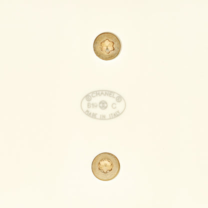 Chanel Resin CC Cuff Gold White 4 of 4