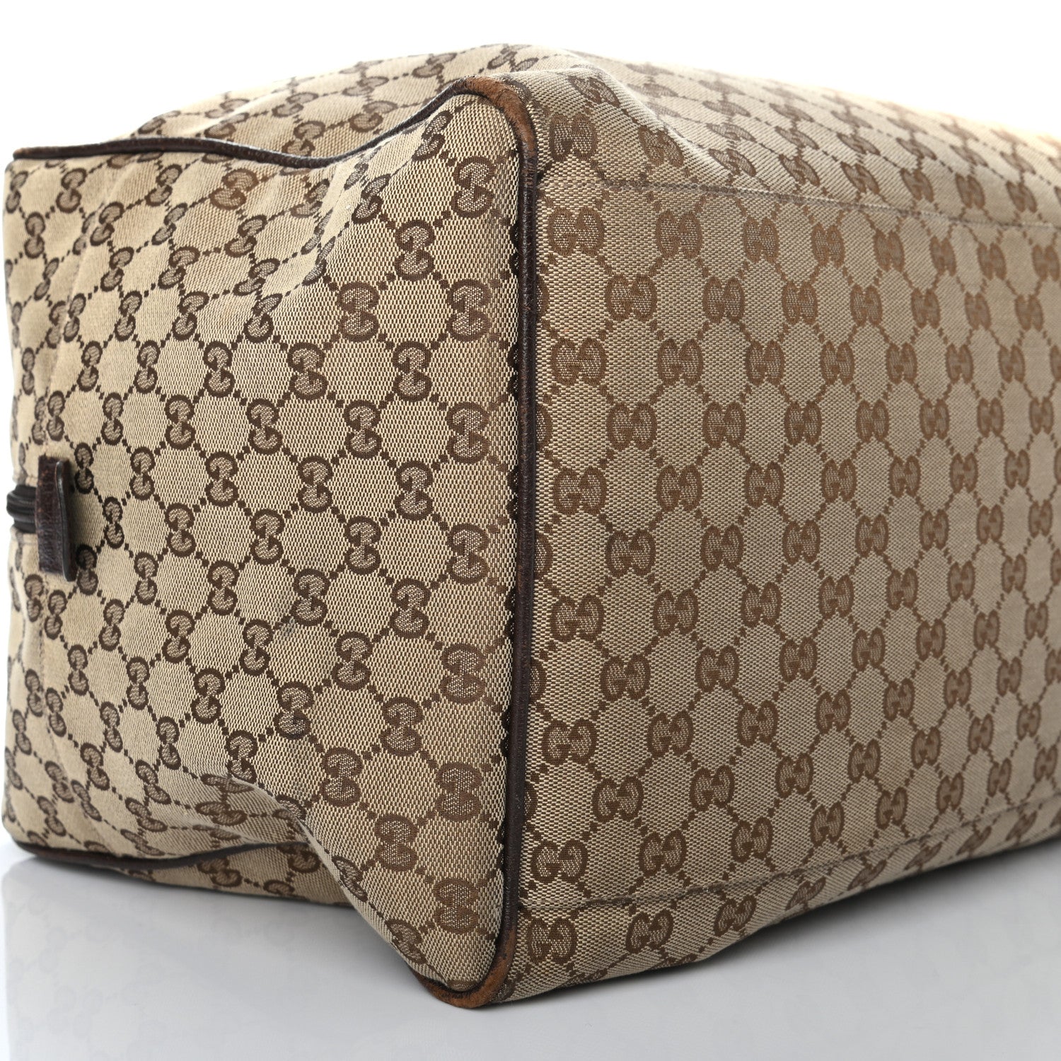 Gucci GG Monogram Web Medium Collapsible Carry On Duffle Beige Brown 8 of 10