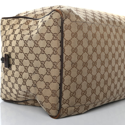 Gucci GG Monogram Web Medium Collapsible Carry On Duffle Beige Brown 8 of 10
