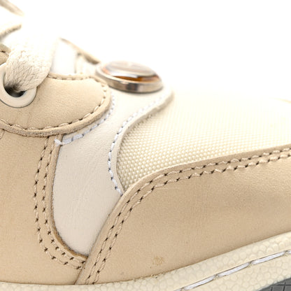 Gucci Nylon Nubuck Web Womens Screener Sneakers 37 Mystic White Dusty Milk 11 of 12