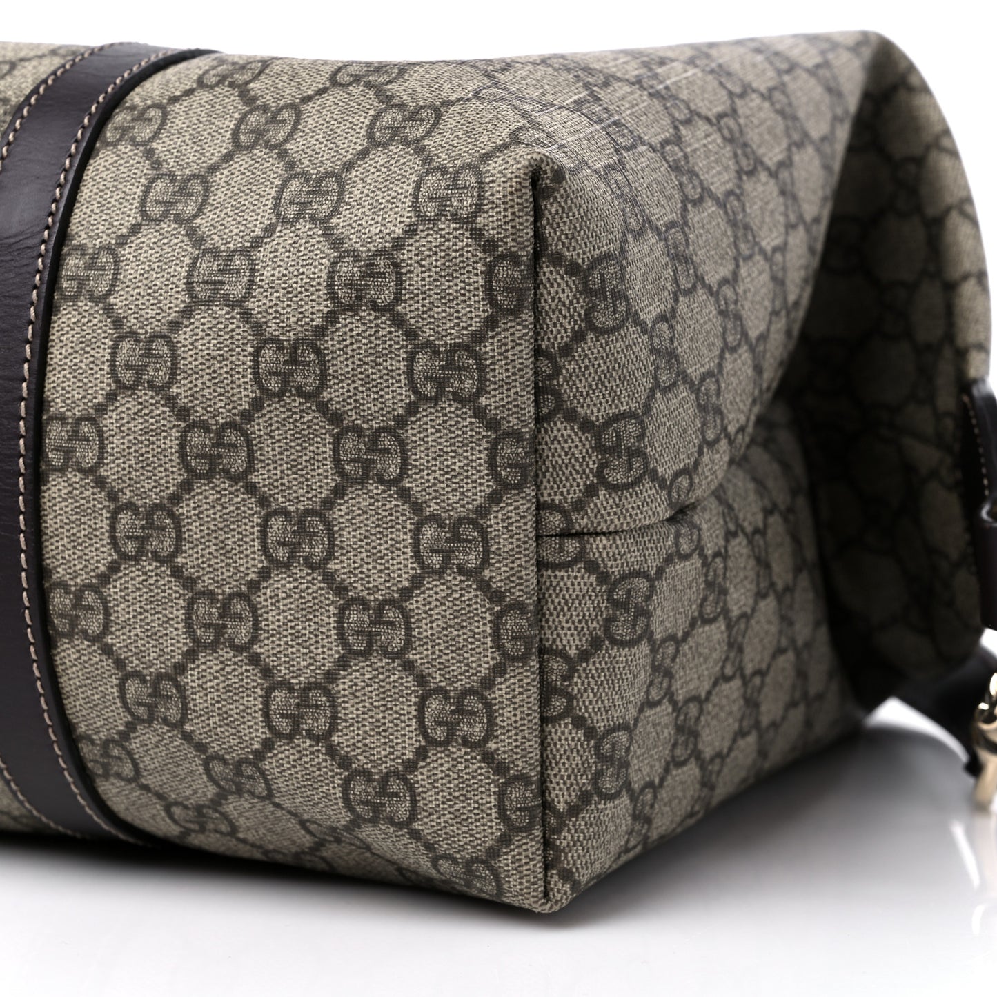 GG Plus Monogram Boston Carry On Duffle Bag Brown