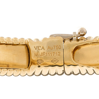 Van Cleef & Arpels 18K Yellow Gold Perlee Signature Bangle Bracelet M 3 of 3