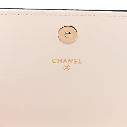 Chanel Lambskin Quilted Book Wallet On Chain WOC Black 6 of 12