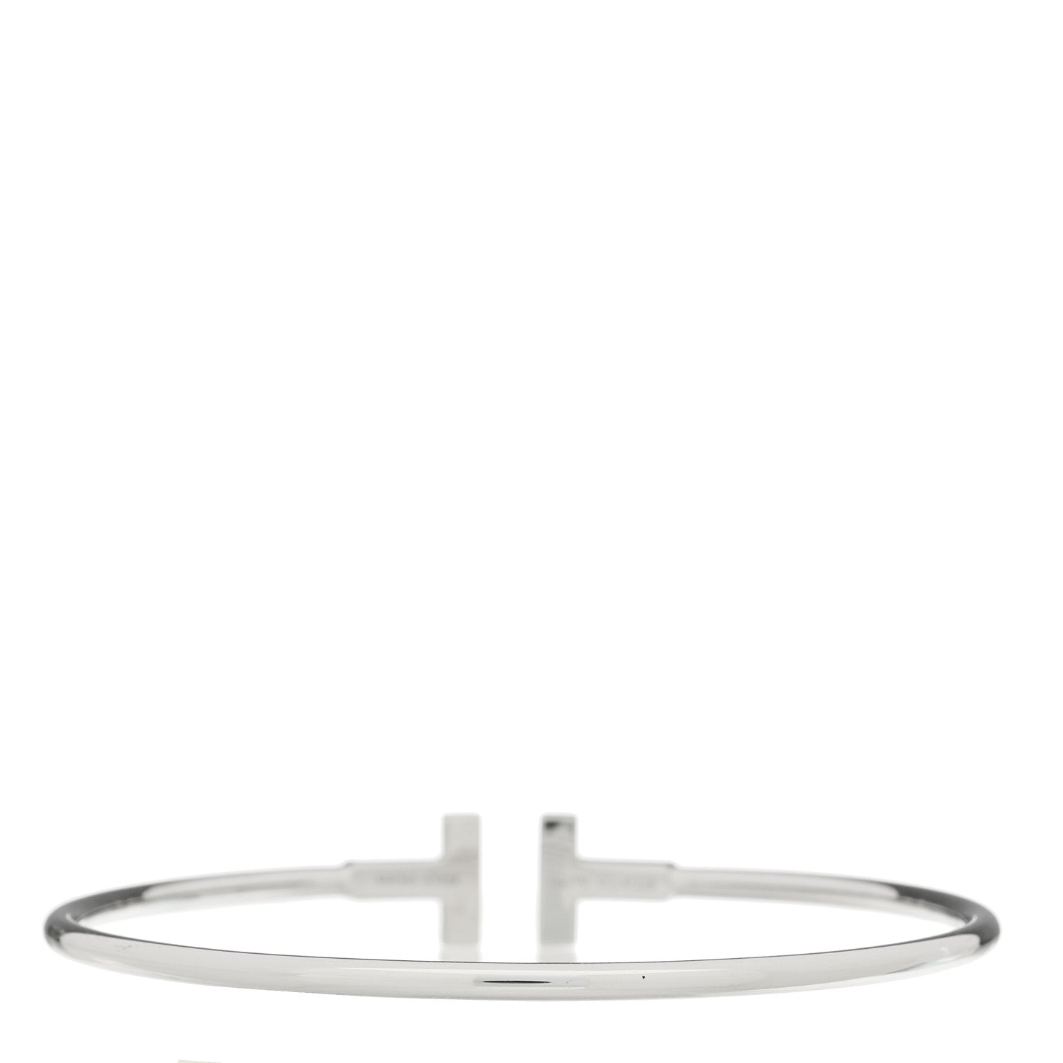 Tiffany 18K White Gold T Wire Bracelet 2 of 4