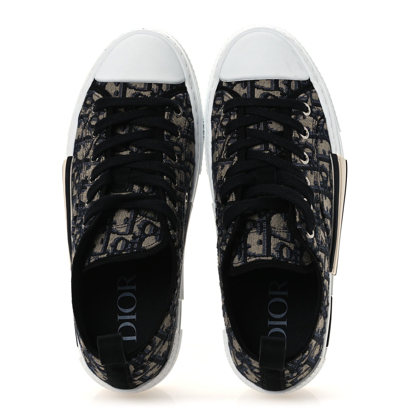 Canvas Oblique Walk'N'Dior Low Top Sneakers 37 Deep Blue