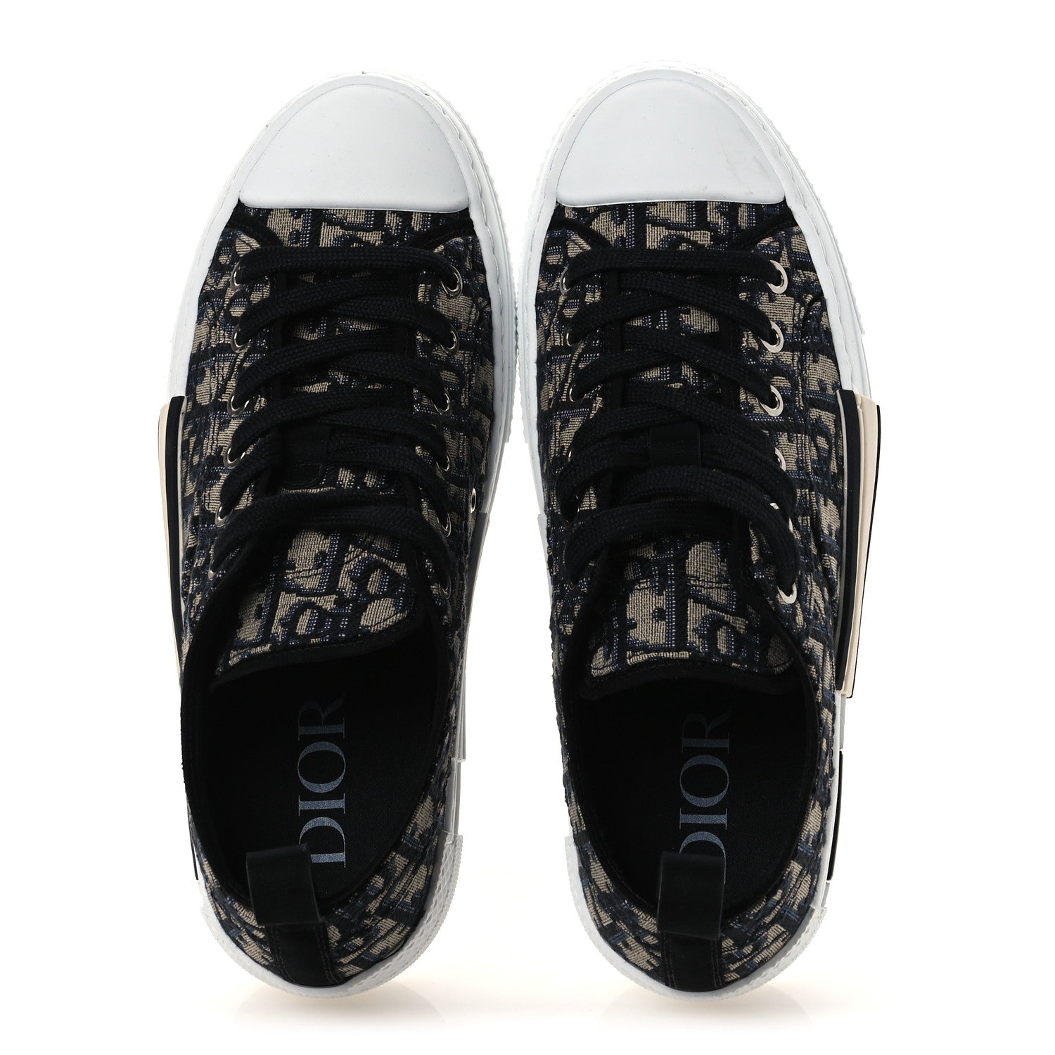 Christian Dior Canvas Oblique Walk'N'Dior Low Top Sneakers 37 Deep Blue 2 of 13