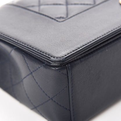 Chanel Sheepskin Quilted Vintage Mademoiselle Flap Navy 9 of 13