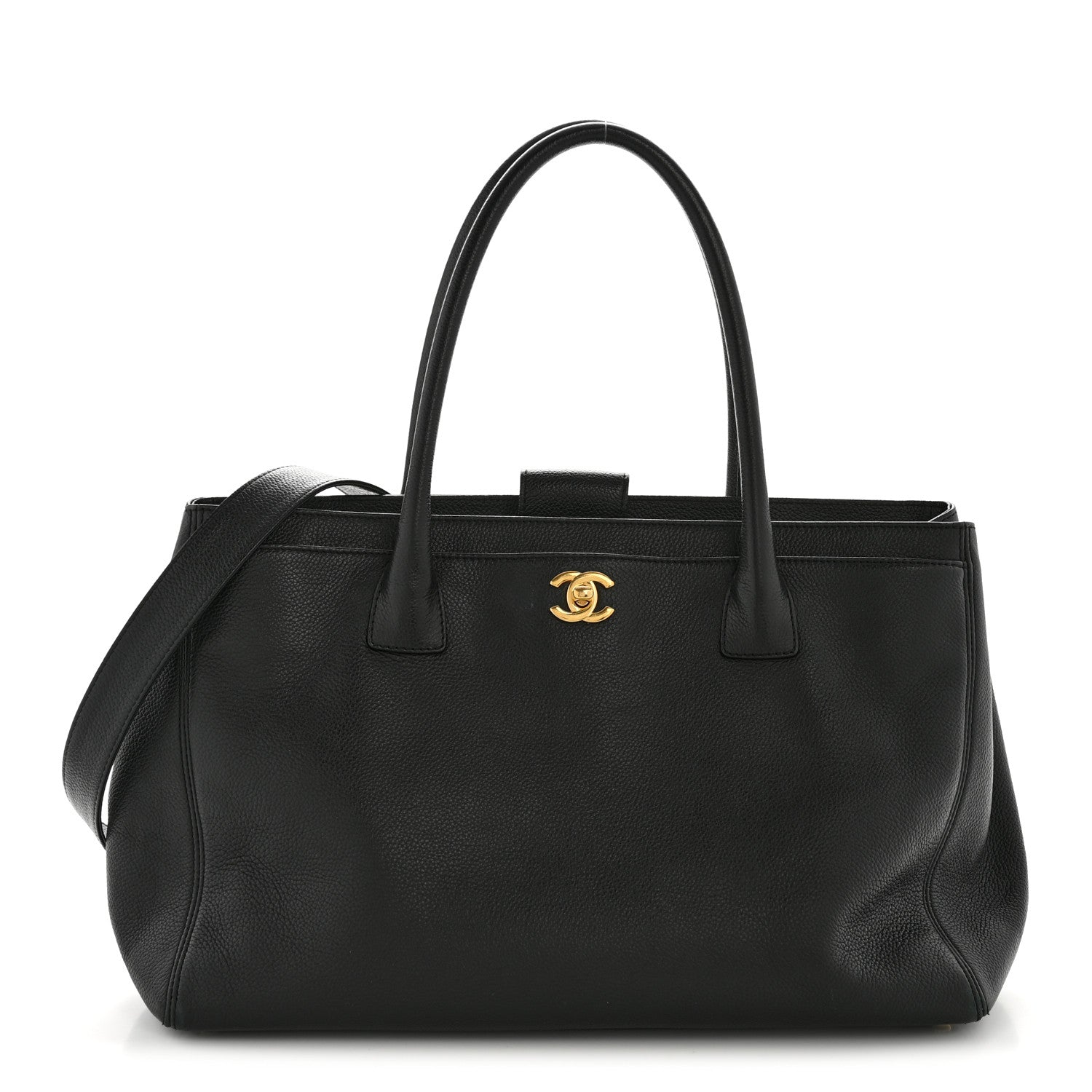 Chanel Calfskin Cerf Executive Shopper Tote Black 1 of 18