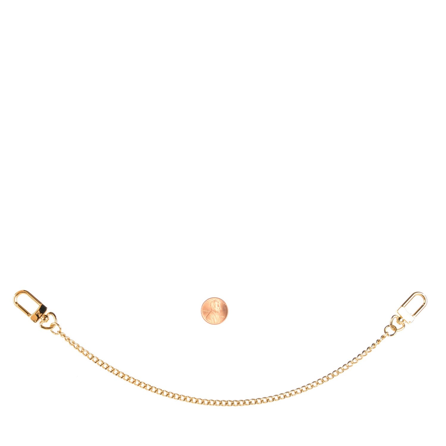 Louis Vuitton Metal Pochette Extender Key Ring Chain Gold 2 of 3