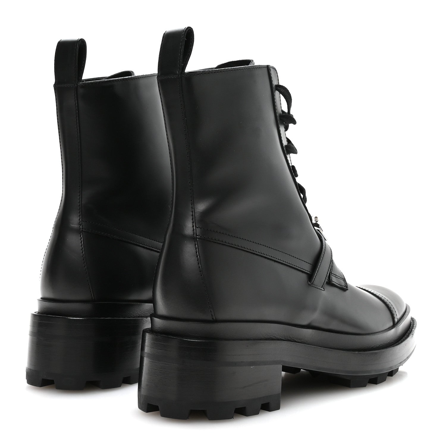 Hermes Glossed Calfskin Funk Ankle Boots 38.5 Black 5 of 9