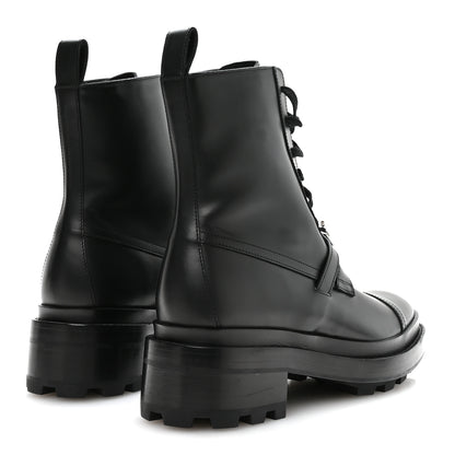 Hermes Glossed Calfskin Funk Ankle Boots 38.5 Black 5 of 9