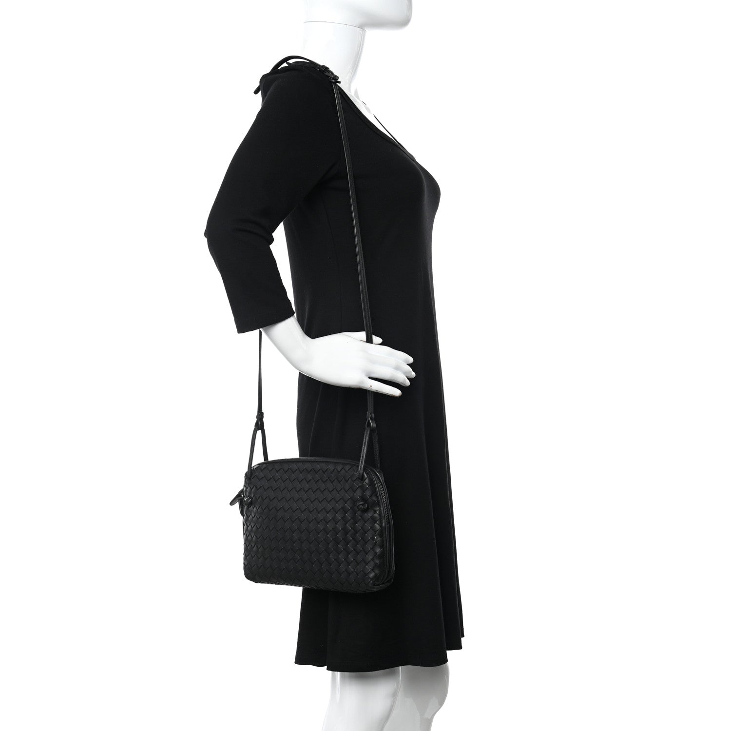 Bottega Veneta Nappa Intrecciato Nodini Bag Black 2 of 11