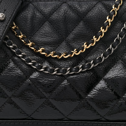 Chanel Patent Goatskin Quilted Medium Gabrielle Hobo Black 8 of 11