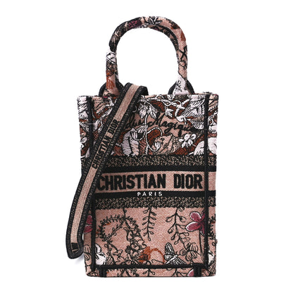 Christian Dior Canvas Jardin Magique Embroidered Mini Book Tote Phone Bag Powder Pink 1 of 11