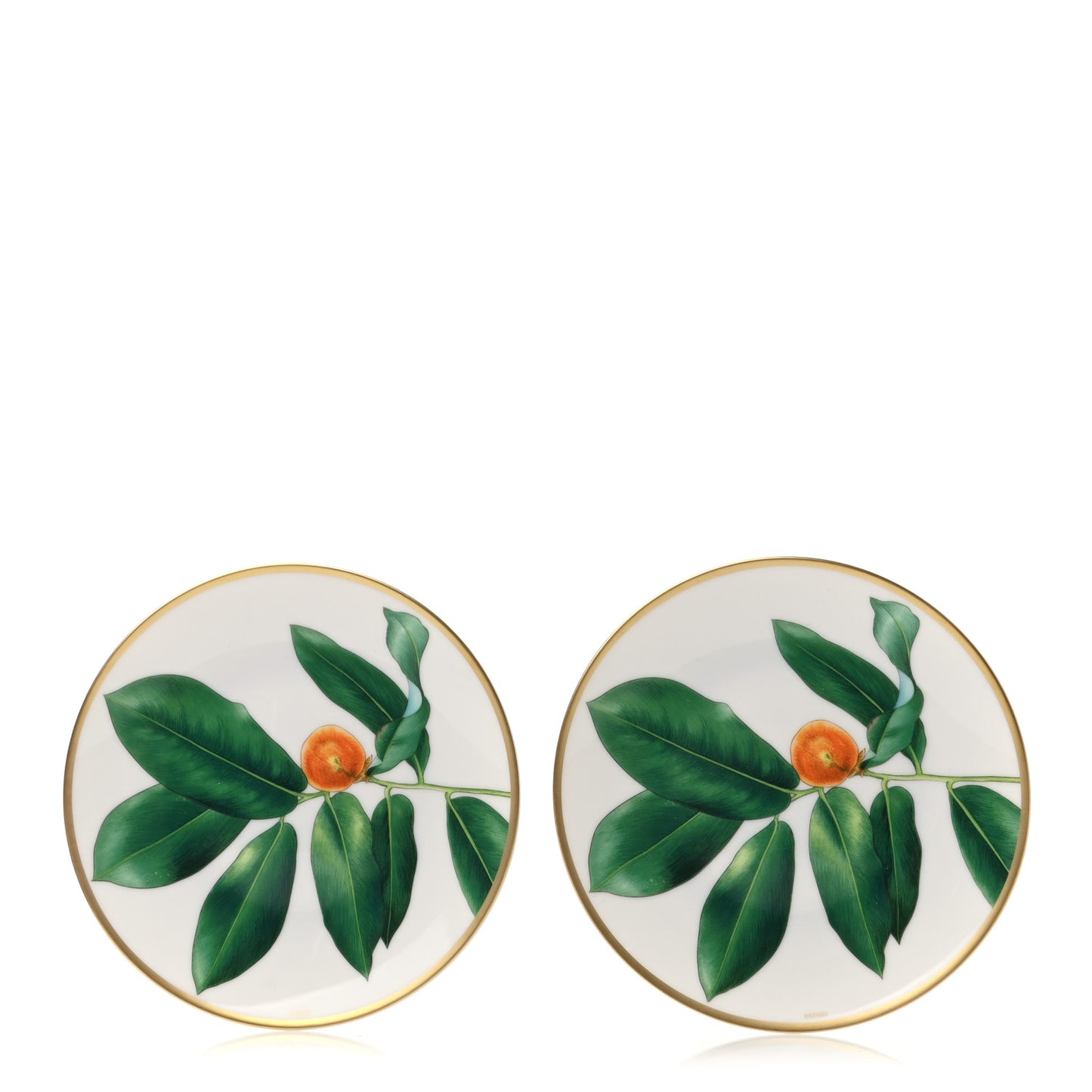 Porcelain Passifolia Dessert Plate Set of 2