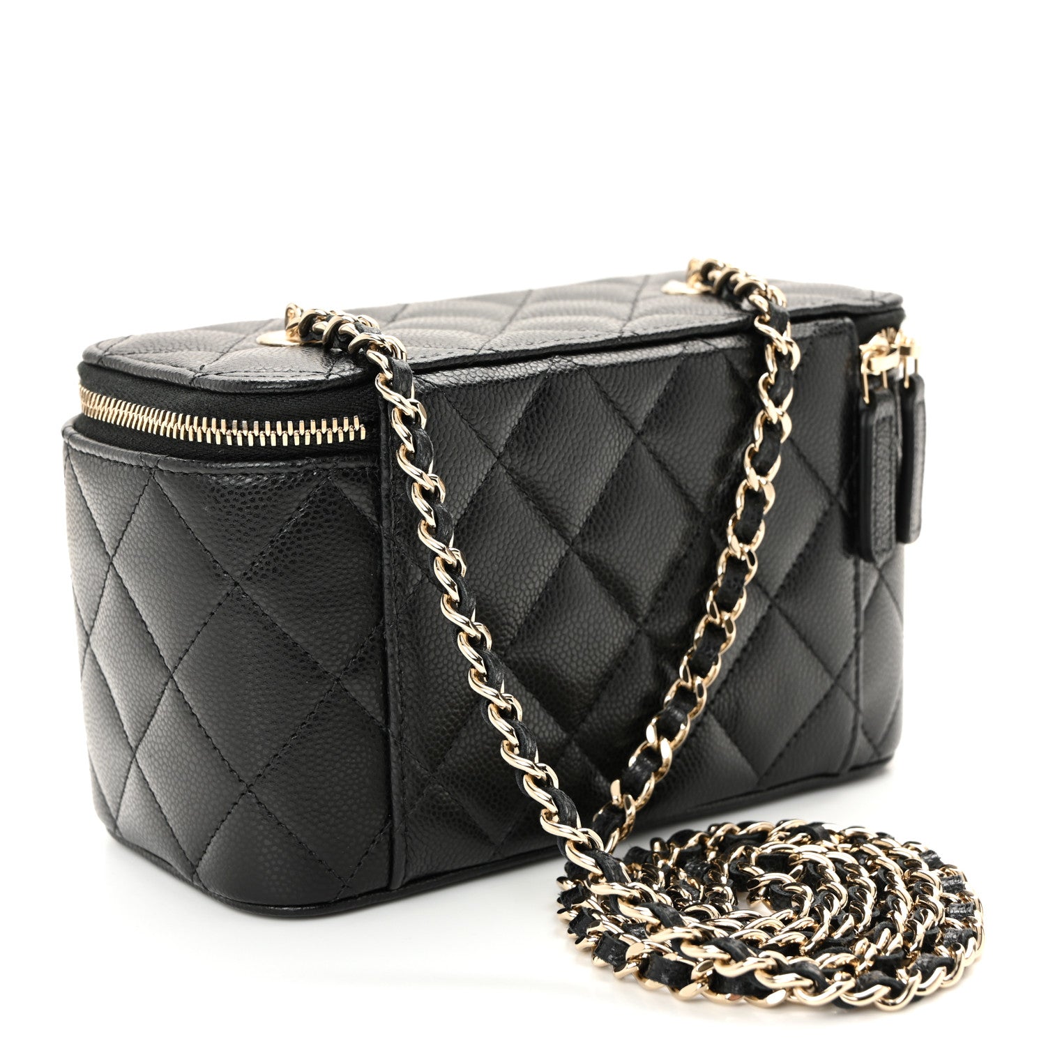 Chanel Caviar Quilted Small Vanity Case With Chain Black 3 of 10