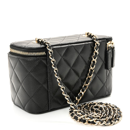 Chanel Caviar Quilted Small Vanity Case With Chain Black 3 of 10