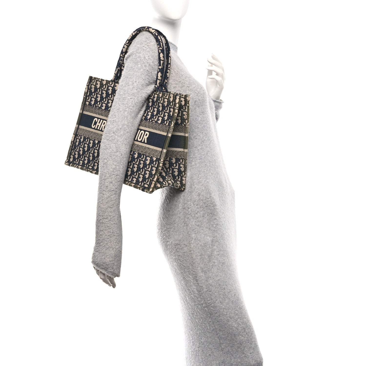 Christian Dior Oblique Medium Book Tote Blue Multicolor 1830092