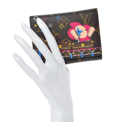 Louis Vuitton Monogram 2020 Christmas Animation Roller Coaster Victorine Wallet Pivoine 2 of 7