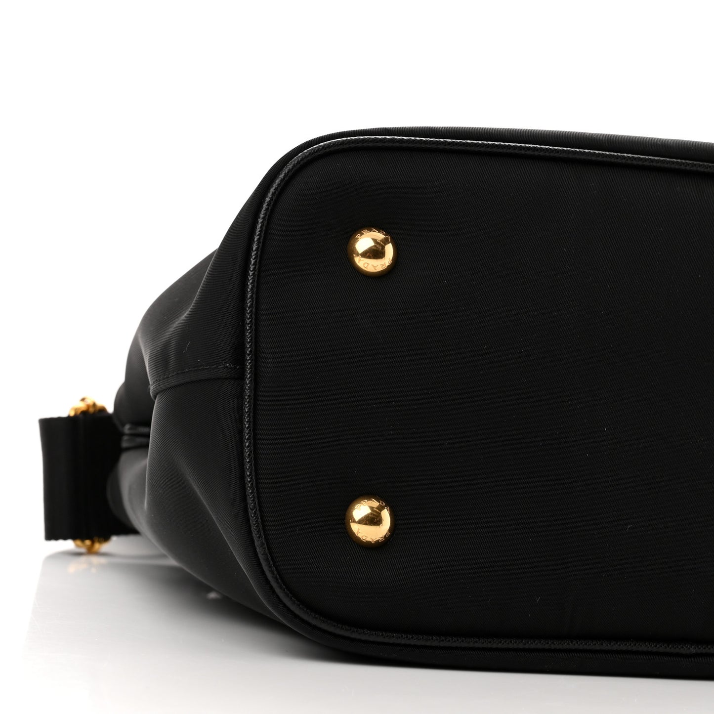 Tessuto Nylon Saffiano Small Tote Black