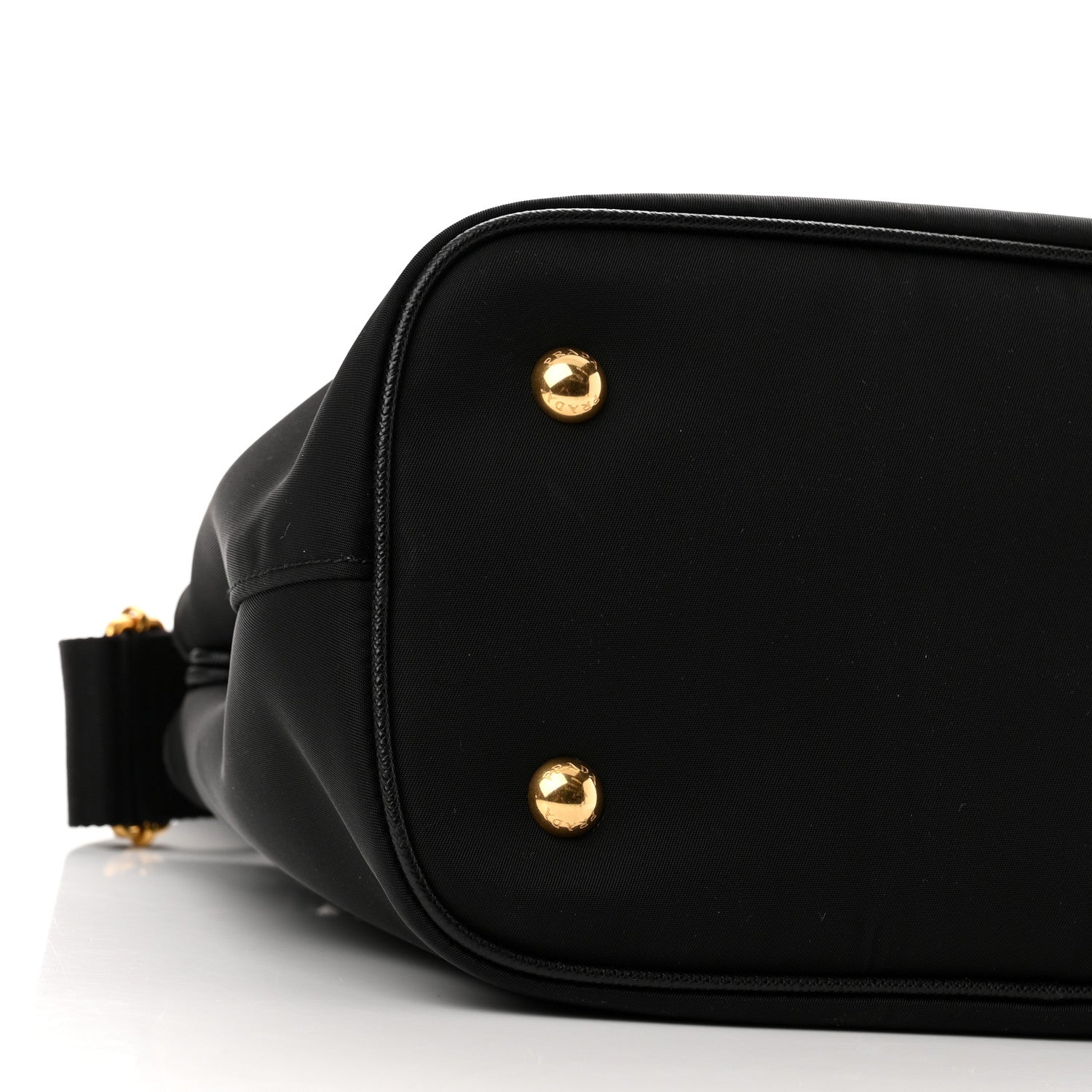 Prada Tessuto Nylon Saffiano Small Tote Black 8 of 9
