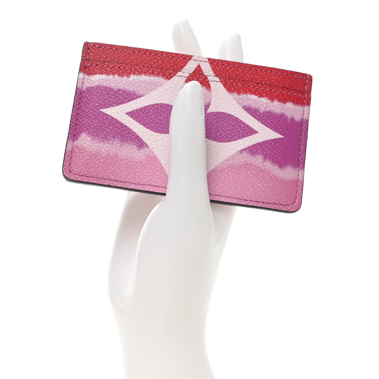 Monogram Escale Card Holder Rouge Rouge