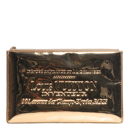 Louis Vuitton Monogram Miroir Inventeur Pochette Plat Dore Gold 1 of 6