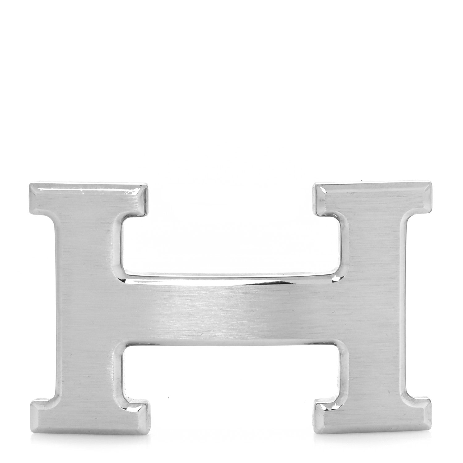 Hermes Brushed Palladium 32mm H Belt Buckle 1 of 4