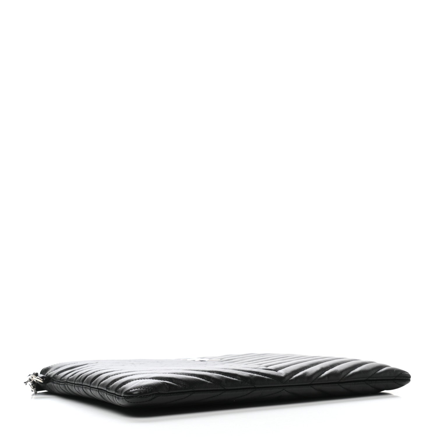 Saint Laurent Calfskin Matelasse Monogram Cassandre Tablet Pouch Black 7 of 8